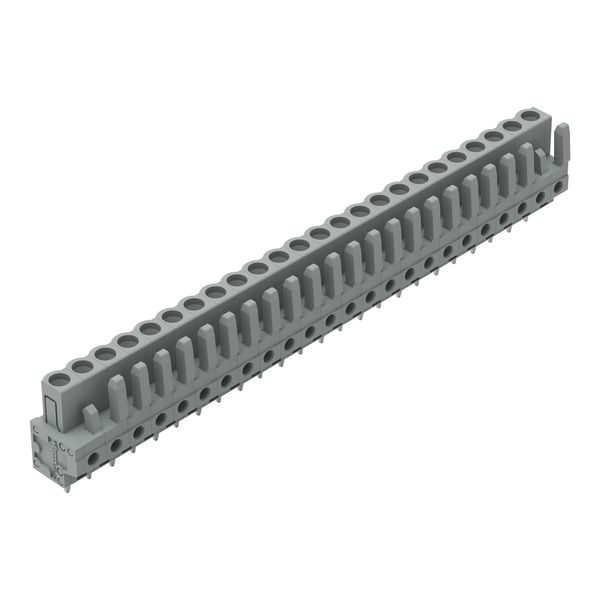 THT female header straight Pin spacing 5 mm gray image 1