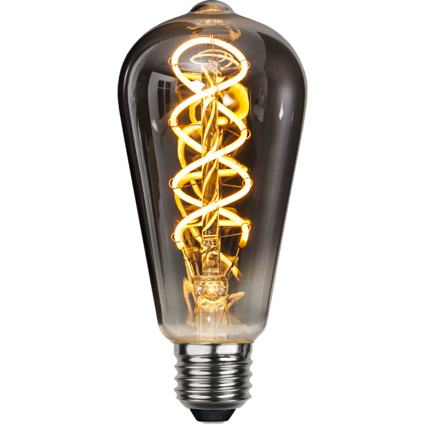 LED Lamp E27 4W ST64 FILAMENT 2100K DECOLED SPIRAL SMOKE 354-63 STAR TRADING image 1