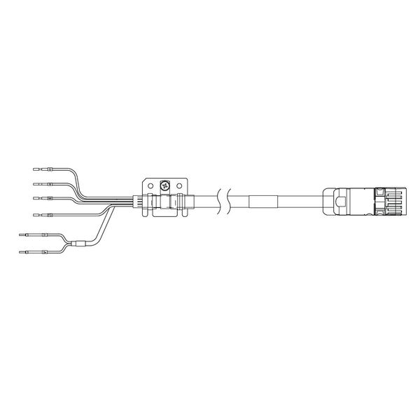1S series servo motor power cable, 15 m, with brake, 400 V: 4 kW to 5. image 3