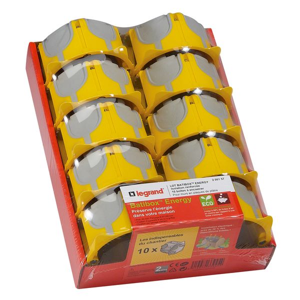 MULTIPACK BATIBOX ENERGY 10X1 GANG DEPTH 40MM image 1