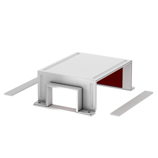 BSKM-TR 1025RW  Reducing part T, for channel BKSM, 100x250, pure white Steel, St, painted image 1