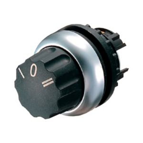 Changeover switch, RMQ-Titan, With rotary head, momentary, 3 positions, inscribed, Bezel: titanium image 8