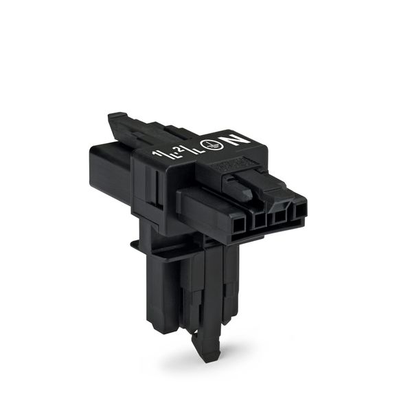 T-distribution connector 4-pole Cod. A black image 1