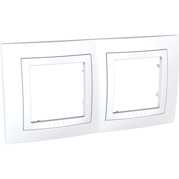 Unica Basic - cover frame - 2 gangs, H71 - white/white image 2