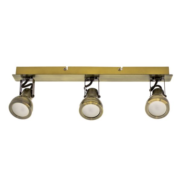 Heli 3 -Light 44cm Track Kit Spotlight Brass image 2