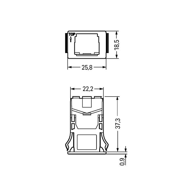 Snap-in frame 2-pole 1.0 … 3.0 mm black image 5