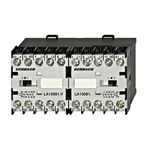 Reversing contactor 4kW 24VDC, with NO image 1