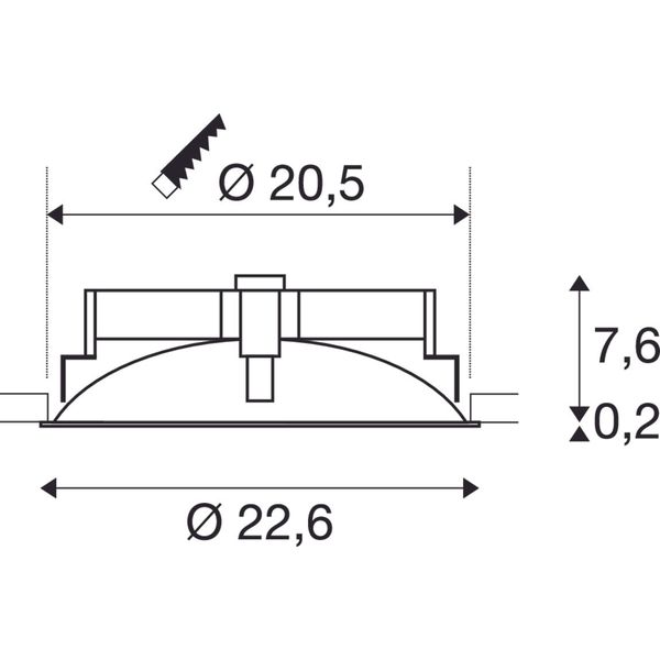 OCCULDAS 23 LED, 22W, 3000K, round, white image 2