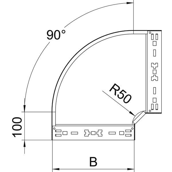 RBM 90 110 FT 90° bend with quick connector 110x100 image 2