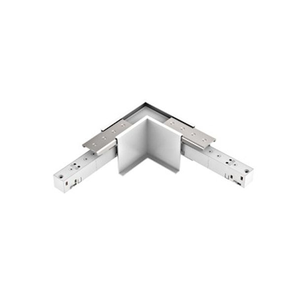 48V RECESSED TRACK L-CORNER HOR. WHITE image 1