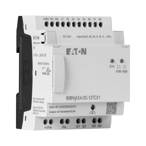 Control relays, easyE4 (expandable, Ethernet), 24 V DC, Inputs Digital: 8, of which can be used as analog: 4, screw terminal image 11