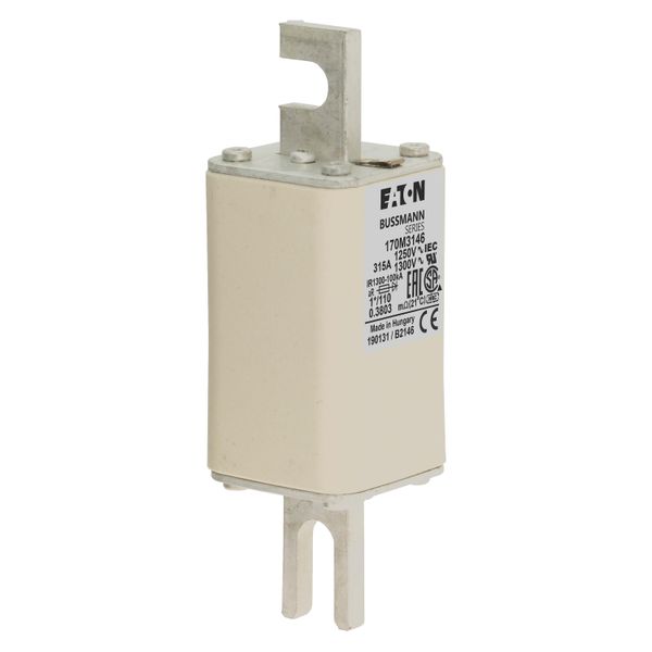 Fuse-link, high speed, 315 A, AC 1250 V, compact size 1, 45 x 45 x 138 mm, aR, DIN, IEC, single indicator image 8