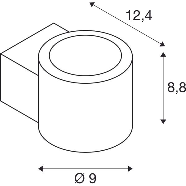 OCULUS WL PHASE, Wall-mounted light white 8.5W 570lm 2000-3000K CRI90 100° Dimmable image 2