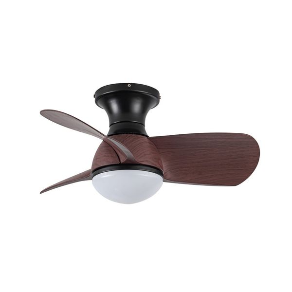 Epona LED Ceiling Fan 20W 1900Lm CCT Dim Black+Wood image 1