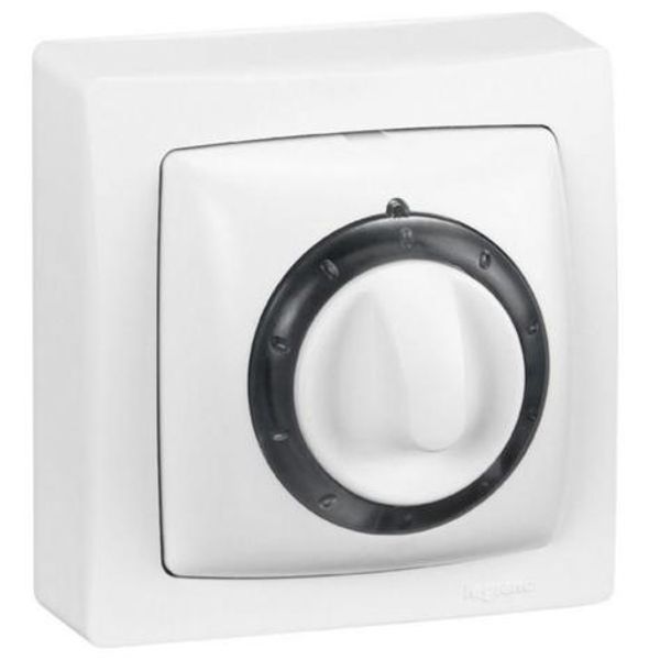 Time delay switch without neutral with indicator light Complete surface-mounted switchgear - white image 1