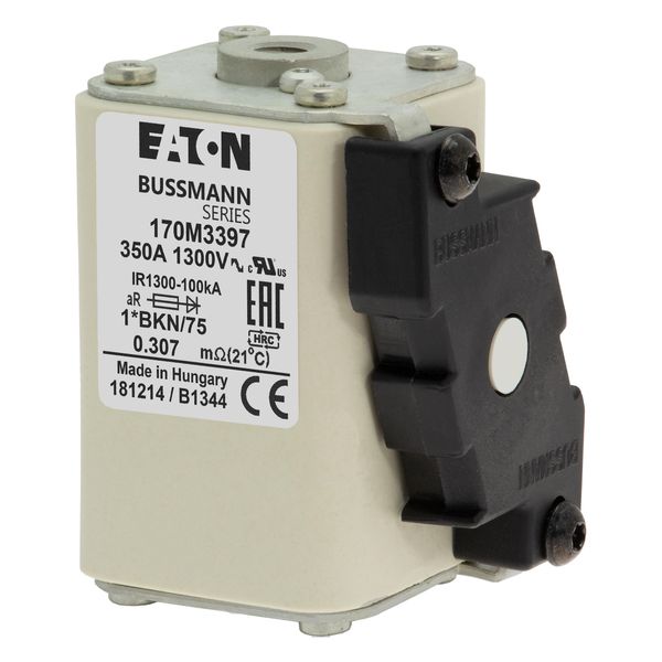 Fuse-link, high speed, 350 A, AC 1250 V, compact size 1, 45 x 59 x 75 mm, aR, IEC, UL, single indicator image 5