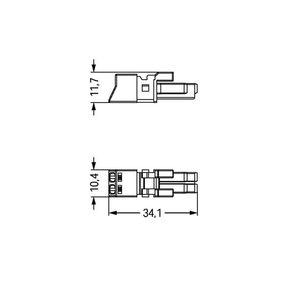 Socket 2-pole Cod. B gray image 4