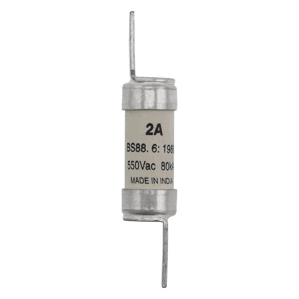 Fuse-link, low voltage, 2 A, AC 550 V, BS88/F2, 14 x 68 mm, gL/gG, BS image 36