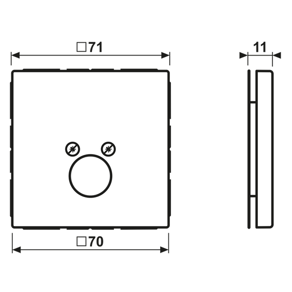 Centre plate for socket AL2962-1D image 2