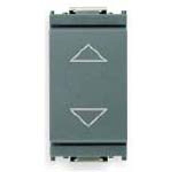 1P 10A 2-way push button grey image 1