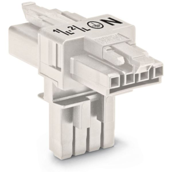 T-distribution connector 4-pole Cod. A white image 2