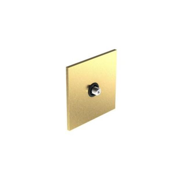 Art d'Arnould - 1 gang television socket F-type socket Epure - Brushed Gold image 1