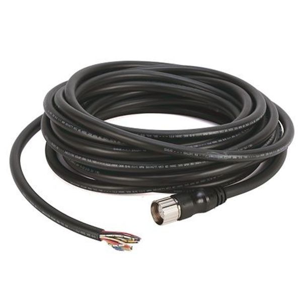 Allen-Bradley 889M-F19RM-15 M23 Cable, Female, Straight (Int Threads), Female, Straight (int threads), Standard Materials, 19-Pins, 19-Pins, Cable, No Connector, Cable- IEC Stndrd Color Code, No Connector, Same as First End, PUR Cbl, Black image 1