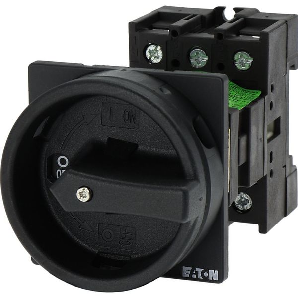 Main switch, P1, 32 A, rear mounting, 3 pole, STOP function, With black rotary handle and locking ring, Lockable in the 0 (Off) position image 19