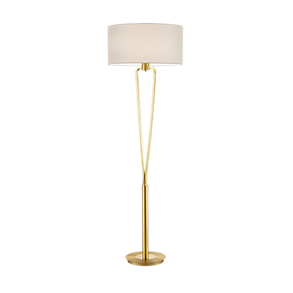 Paris II floor lamp E27 matt brass image 1