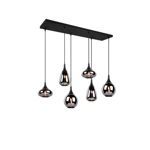 Lumina pendant 6-pc E14 matt black image 1