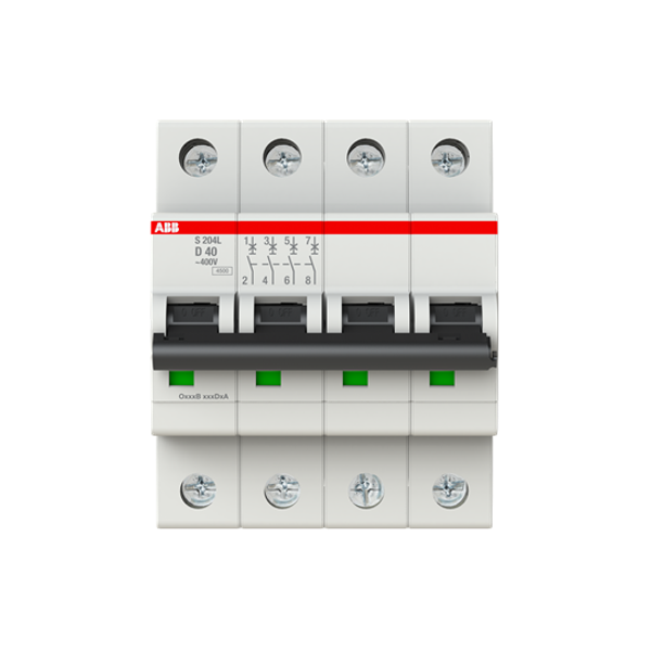 S204L-D40 Miniature Circuit Breaker - 4P - D - 40 A image 1