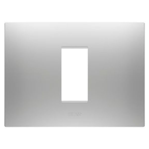 EGO PLATE - IN PAINTED TECHNOPOLYMER - 1 MODULE - MAGNETIC GRAY - CHORUSMART image 1
