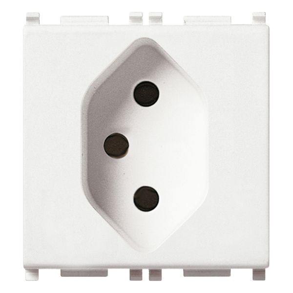 2P+E 10A Swiss 13 type outlet white image 1