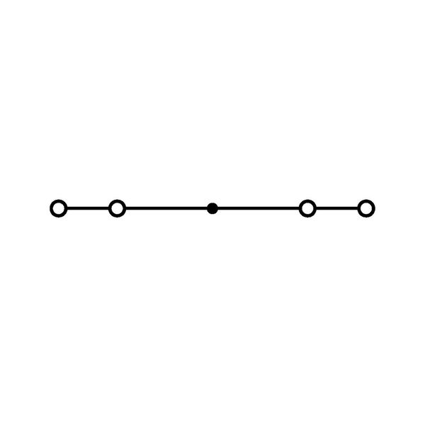 4-conductor through terminal block 1.5 mm² center marking black image 2