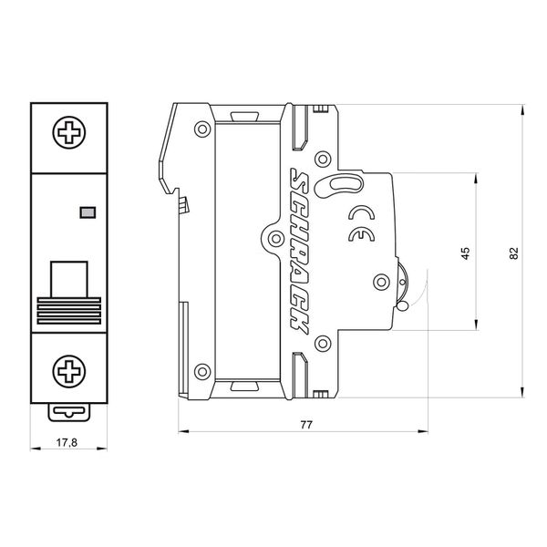Miniature Circuit Breaker (MCB) AMPARO 6kA, B 16A, 1-pole image 4