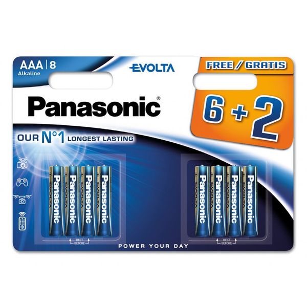 PANASONIC Evolta Alkaline LR03 AAA BL6+2 image 1