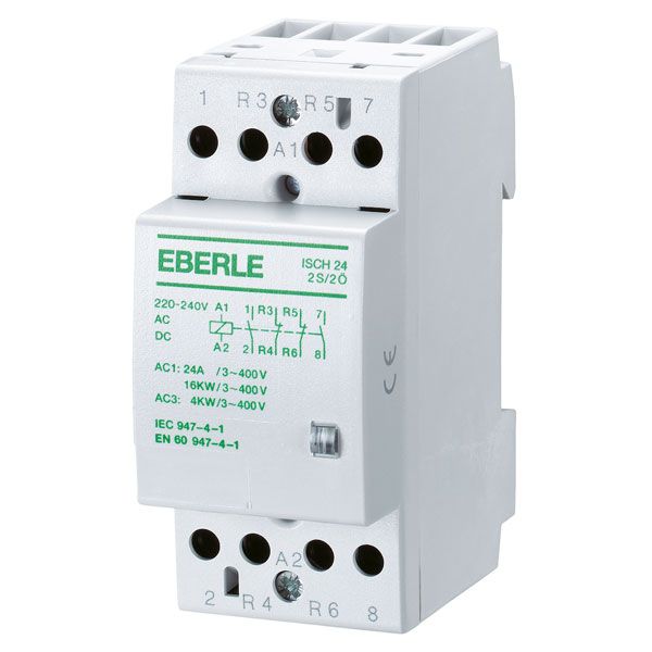 Installation contactor hum-free, AC 230V, 3NO/1NC, 24A, M: 52.5x63x58mm image 1