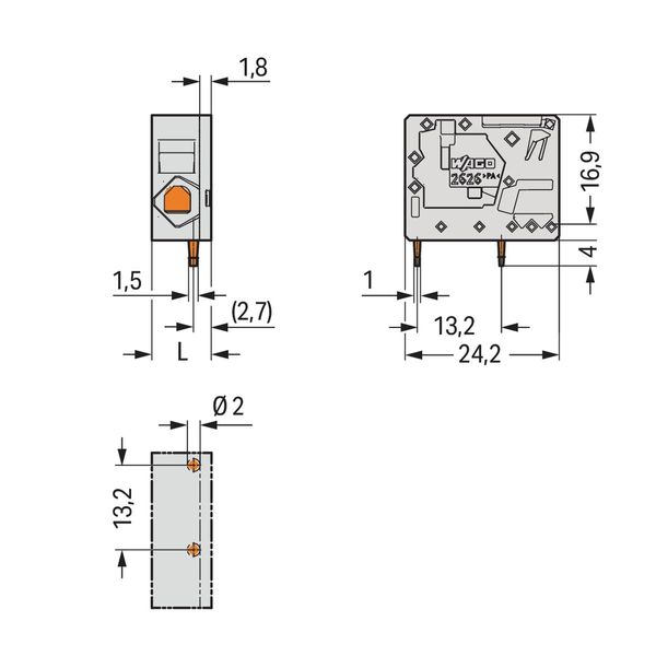 PCB terminal block 6 mm² Pin spacing 7.5 mm blue image 1