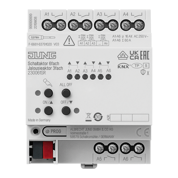 Switch unit KNX switch/blinds actuat 6/3-g image 2