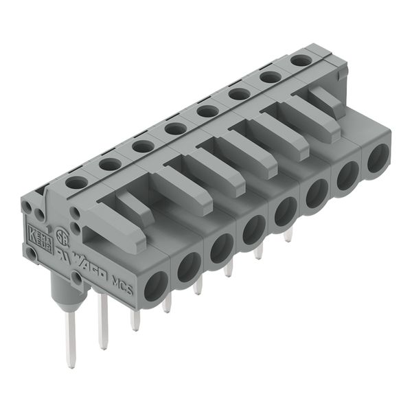 Female connector for rail-mount terminal blocks 0.6 x 1 mm pins angled image 2