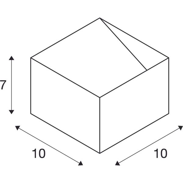 LOGS IN LED Wall luminaire,alu/white,2000K-3000K Dim to Warm image 1