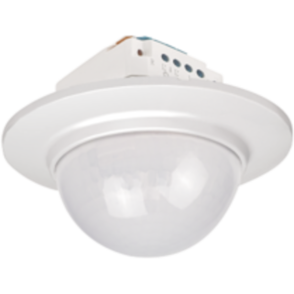 Motion detector, 230 V, 26 m, round, for flush-mounting box, white image 1