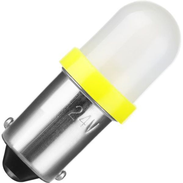 Ba9s Single Led T8.5x28 130V 5mA AC/DC Diffused Yellow 20Khrs image 1