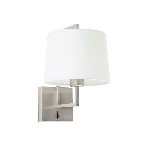 FRAME MATT NICKEL WALL LAMP WHITE LAMPSHADE Ø215 image 2