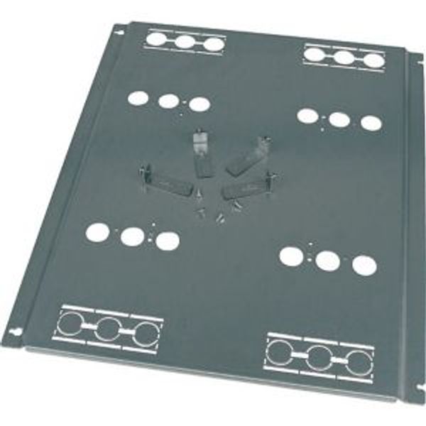 Mounting plate, +mounting kit, for NZM2, vertical, 4p, HxW=600x600mm image 1