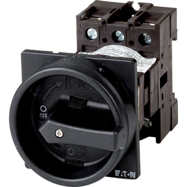 Main switch, P1, 25 A, rear mounting, 3 pole + N, STOP function, With black rotary handle and locking ring, Lockable in the 0 (Off) position image 10