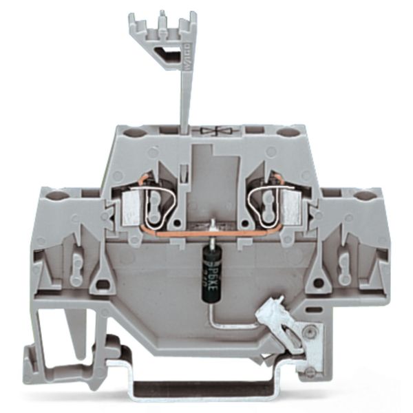 Component terminal block double-deck with direct connection to DIN rai image 1