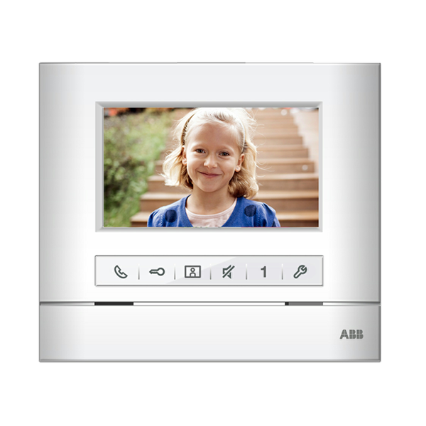 M22342-W-02 Basic 4.3" video hands-free indoor station, with induction loop, special for community,White image 1