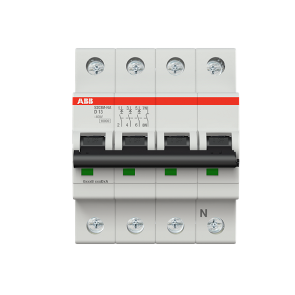 S203M-C13NA Miniature Circuit Breaker - 3+NP - C - 13 A image 2