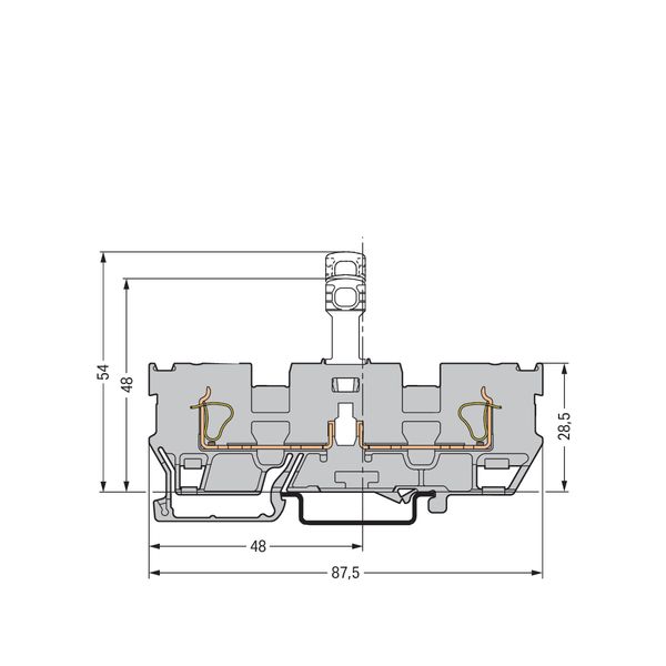 1-conductor/1-conductor disconnect carrier terminal block with 2 jumpe image 4